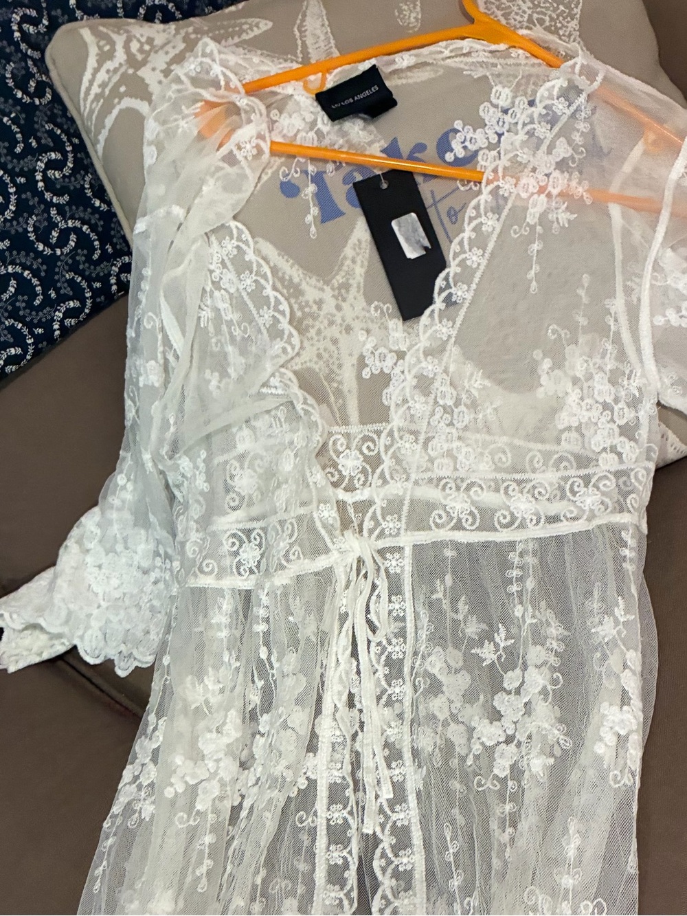 Lacy robe/beach coverup.